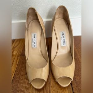 Jimmy Choo patent leather pumps, size 38.5, of 7.5.